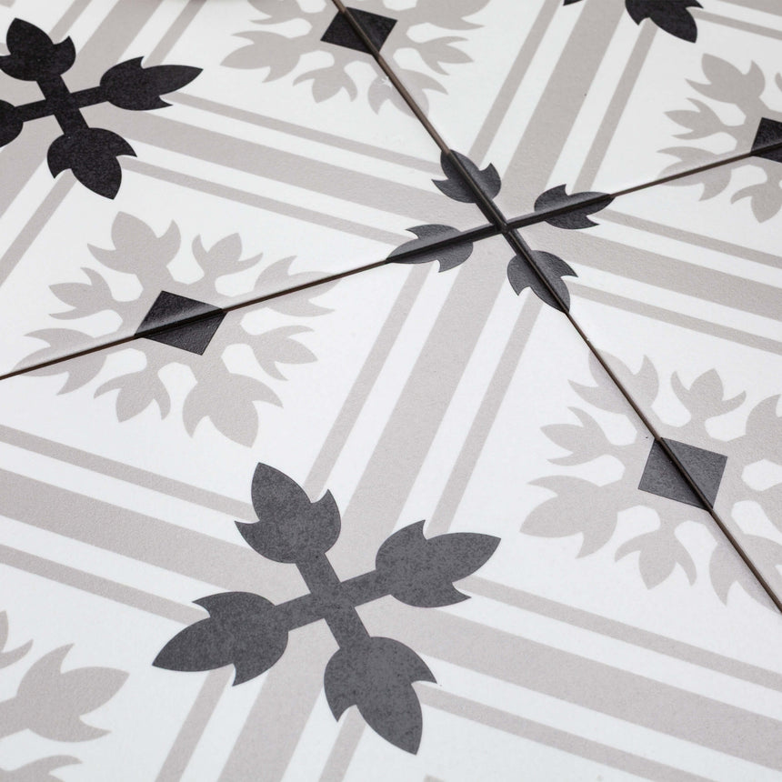 Pattern Tile 200x200 Matt Mix 2625 Encaustic Look Pressed