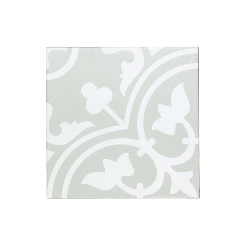 Pattern Tile 200x200 Matt Grey 211514 Encaustic Look Pressed