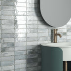 Piccolo 50x150 Gloss Mist Blue Subway Pressed
