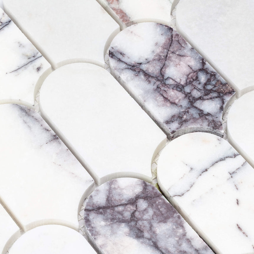 Marble Mosaic Feather 96x48mm Honed New York Stone