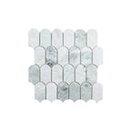 Palm Natural Stone Mosaic Feather 96x48mm Honed Ming Green
