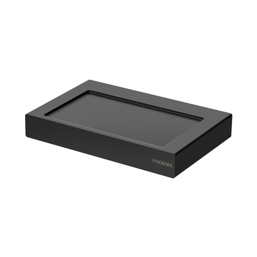 Phoenix Lexi MKII soap dish holder 151×100mm matte black porcelain by Tilemall