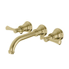 Phoenix Cromford Wall Basin / Bath Set 180mm Brushed Gold - Lead Free