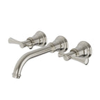 Phoenix Cromford Wall Basin / Bath Set 180mm Brushed Nickel - Lead Free