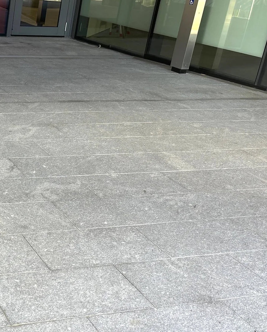 Ocean Grey Granite natural stone surface and installation by Tilemall