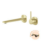 Phoenix Vask SwitchMix Wall Basin / Bath Mixer Set Pin Up Brushed Gold (Fit-Off Kit Only) - Lead Free