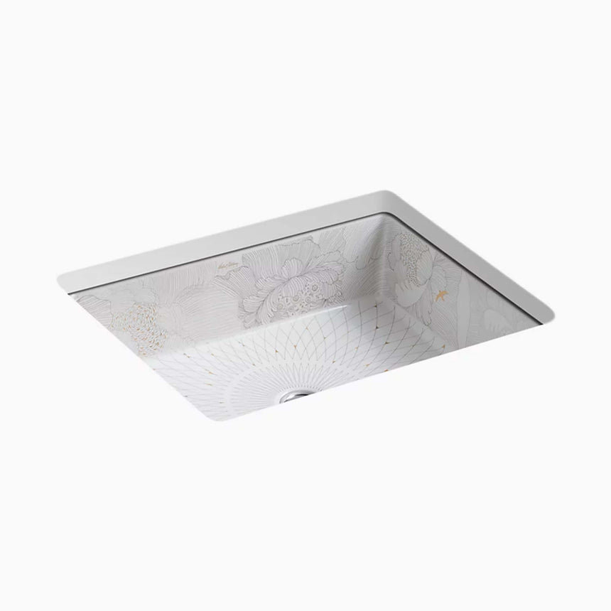 Empress Bouquet Rectangle UnderCounter Basin Bathroom Basin Kohler Default Title