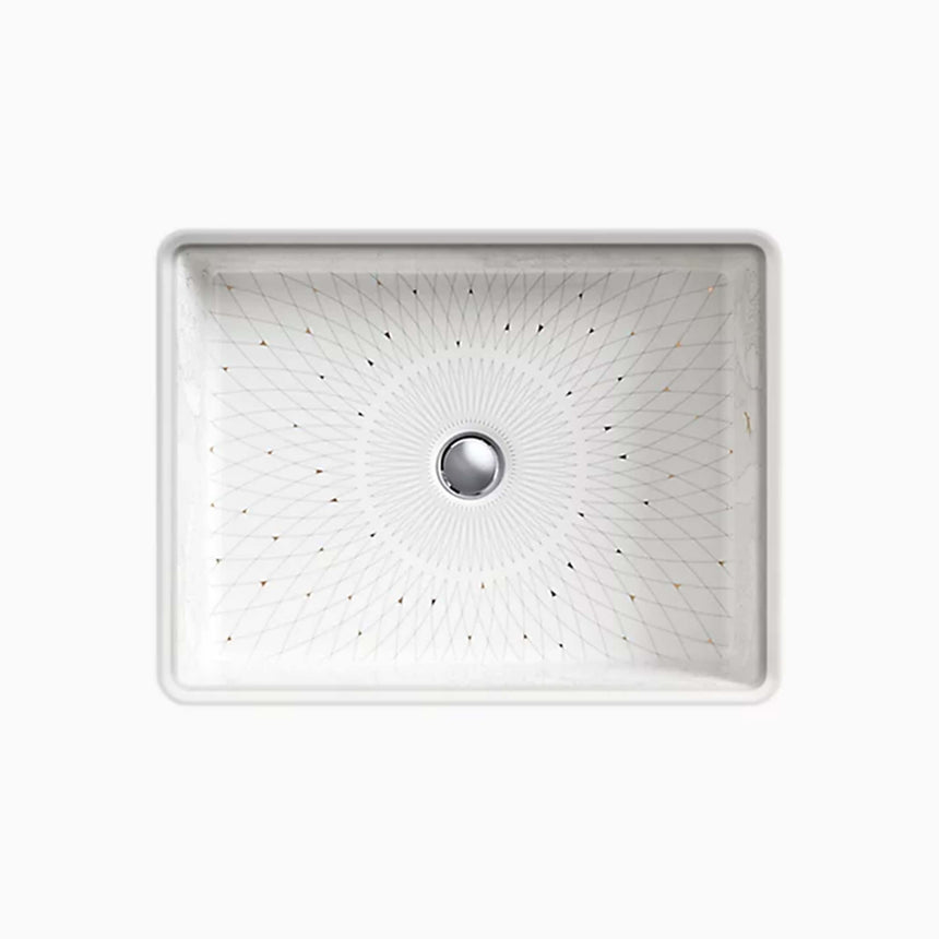 Empress Bouquet Rectangle UnderCounter Basin Bathroom Basin Kohler