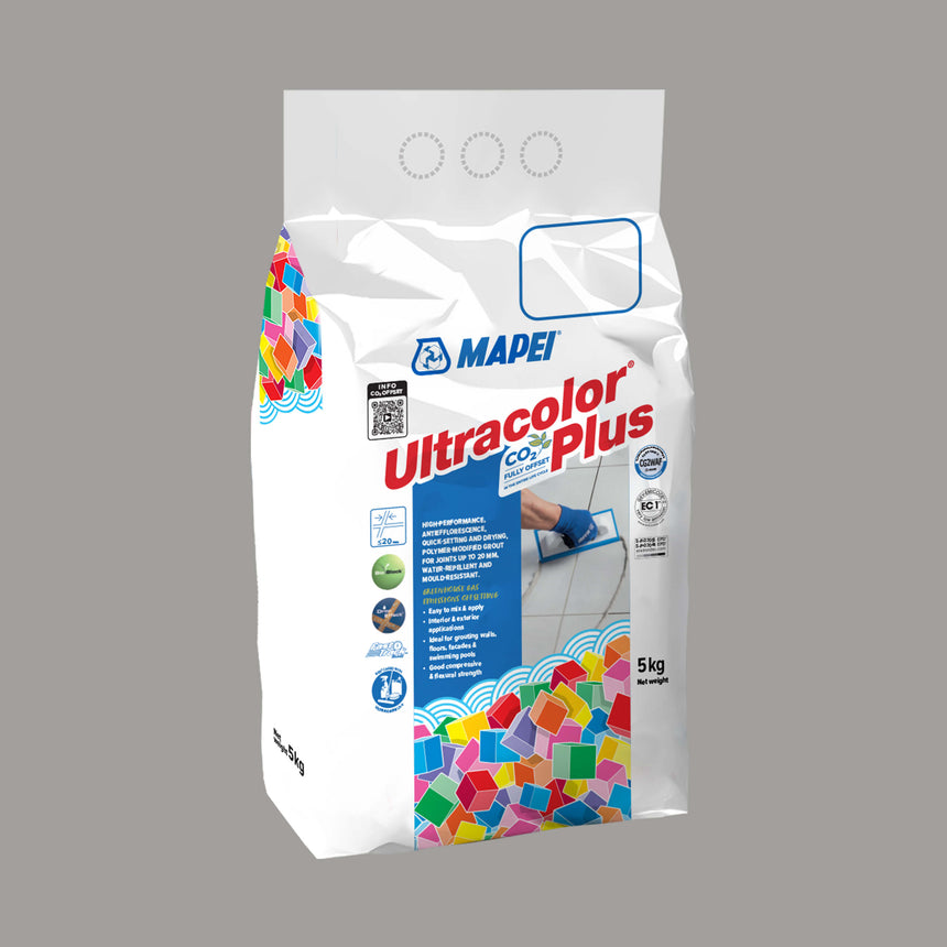 Mapei Grout Ultra Color Plus Alu 112 5kg Medium Grey Grout Mapei Default Title