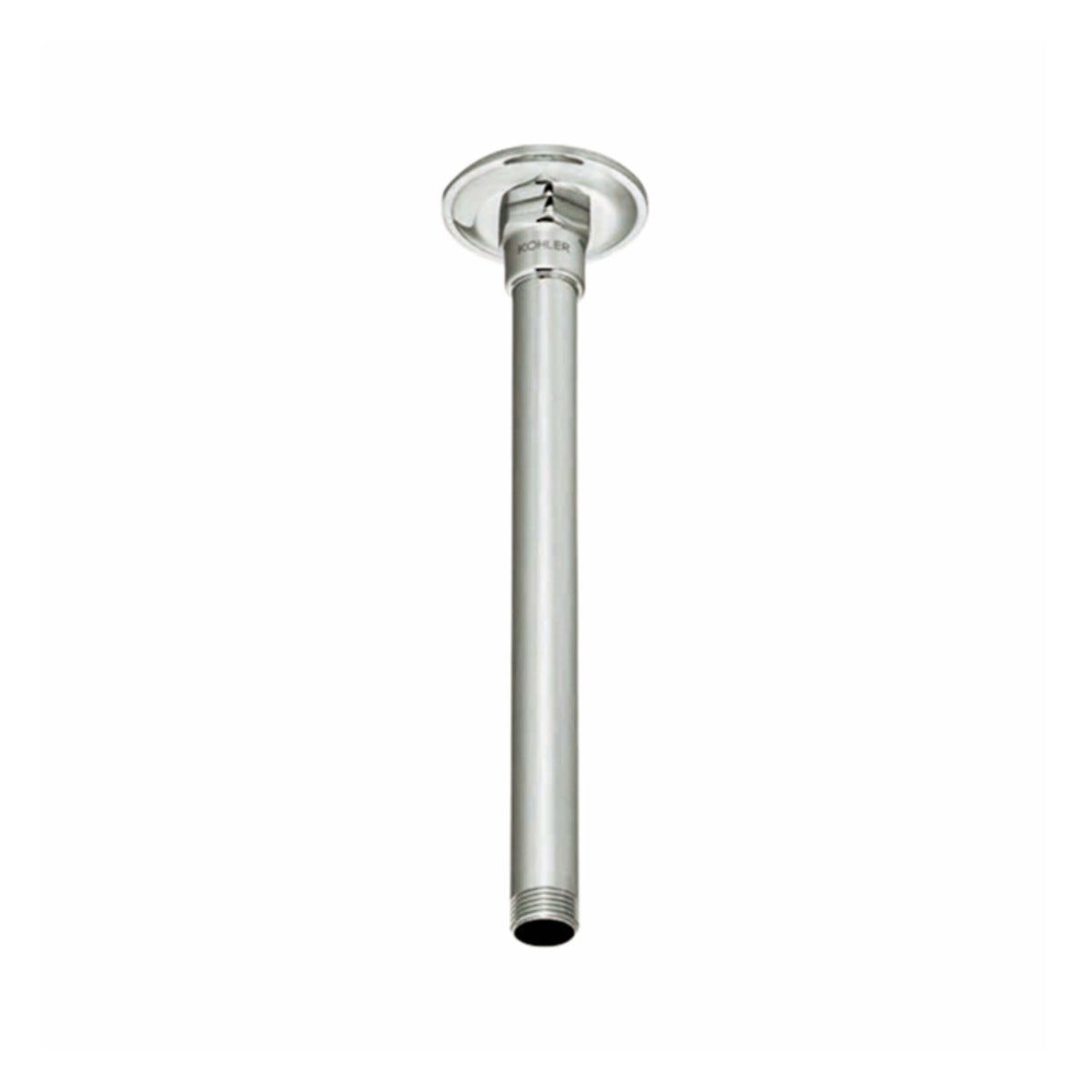 Kohler Shower chrome ceiling mount shower arm by Tilemall with round escutcheon