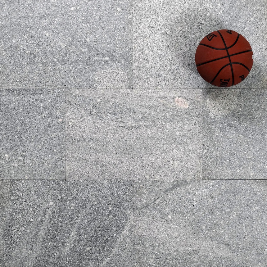 Ocean Grey Granite natural stone surface and installation by Tilemall
