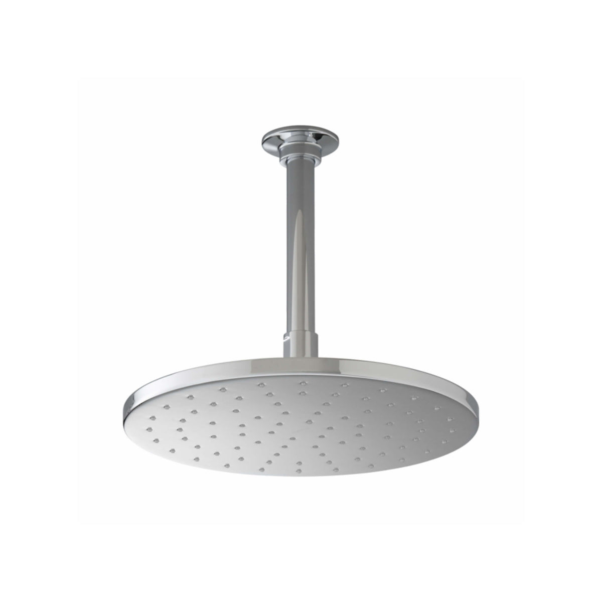 Kohler Shower RainCan 250mm round chrome shower head with ceiling mount arm by Tilemall