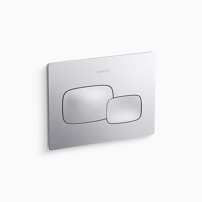 Kohler Pebble Pneumatic chrome dual-flush face plate by Tilemall with rounded button design