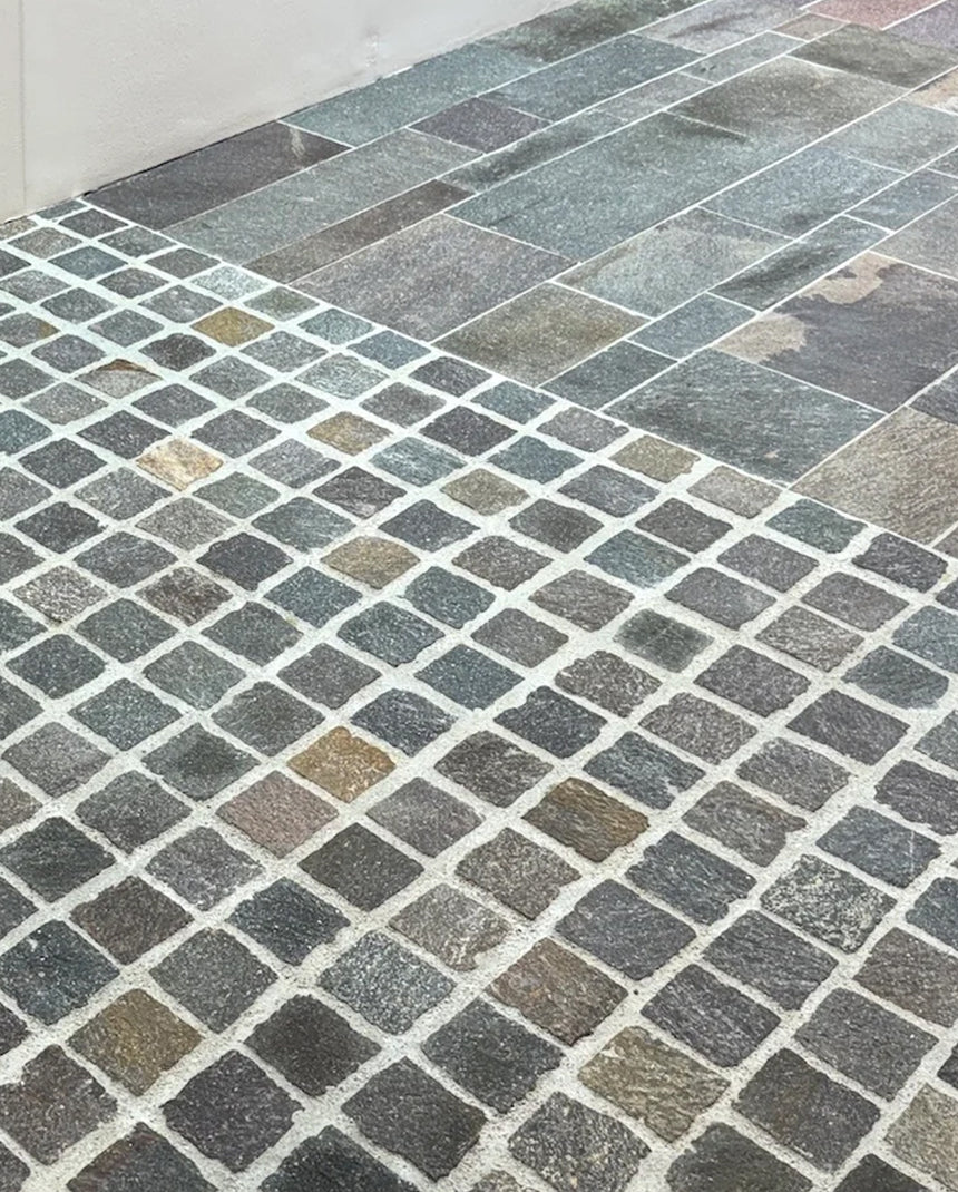 Italian Porphyry natural stone surface and installation by Tilemall