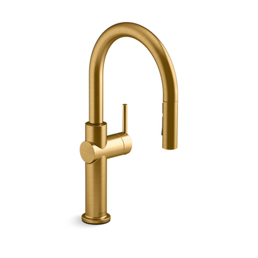 Crue Pull Out Kitchen Mixer Brushed Brass Tapware Kohler Default Title