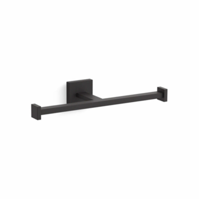 Square Double Toilet Tissue Holder Matte Black Bathroom Accessories Kohler Default Title