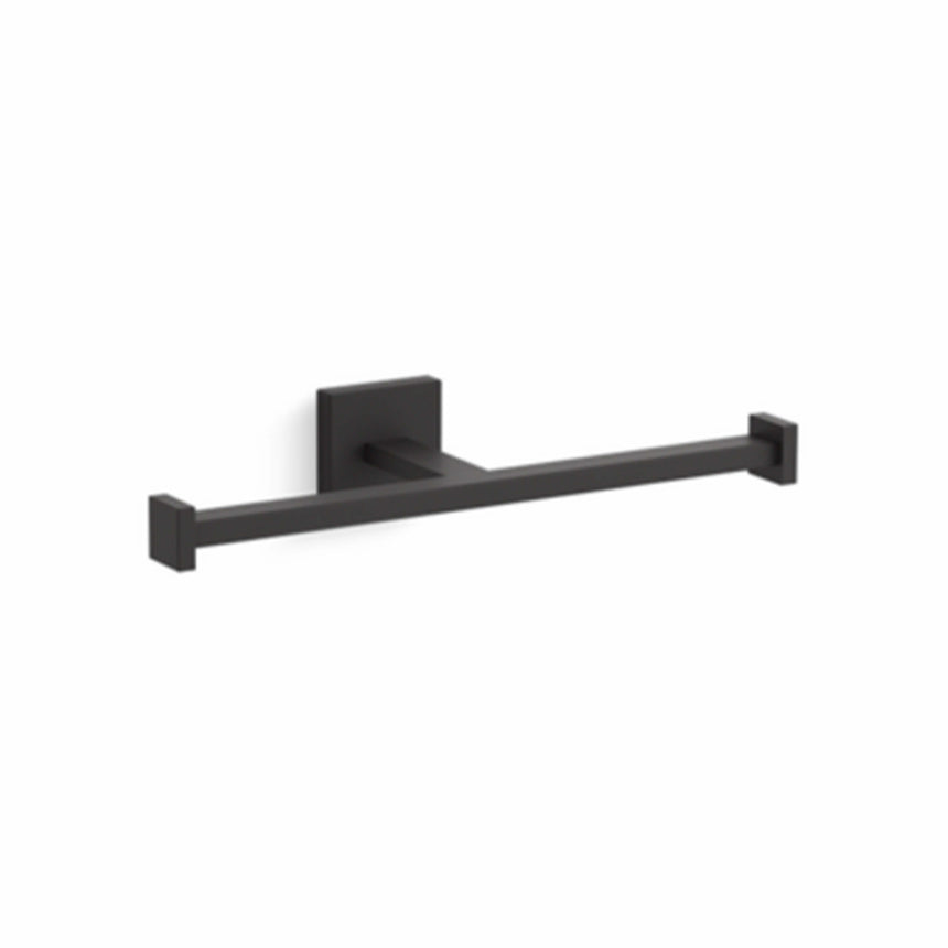 Square Double Toilet Tissue Holder Matte Black Bathroom Accessories Kohler Default Title