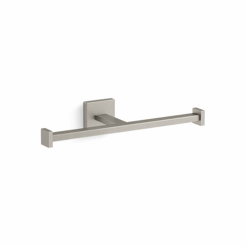 Square Double Toilet Tissue Holder Brushed Nickel Bathroom Accessories Kohler Default Title