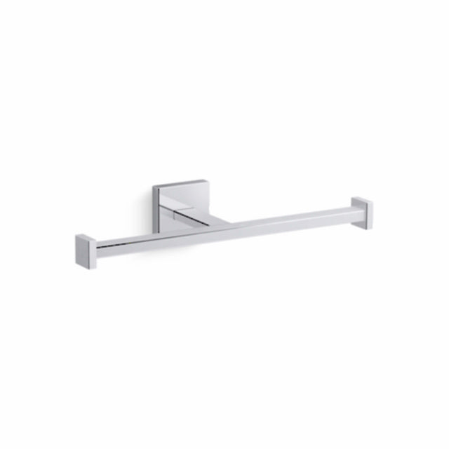 Square Double Toilet Tissue Holder Polished Chrome Bathroom Accessories Kohler Default Title