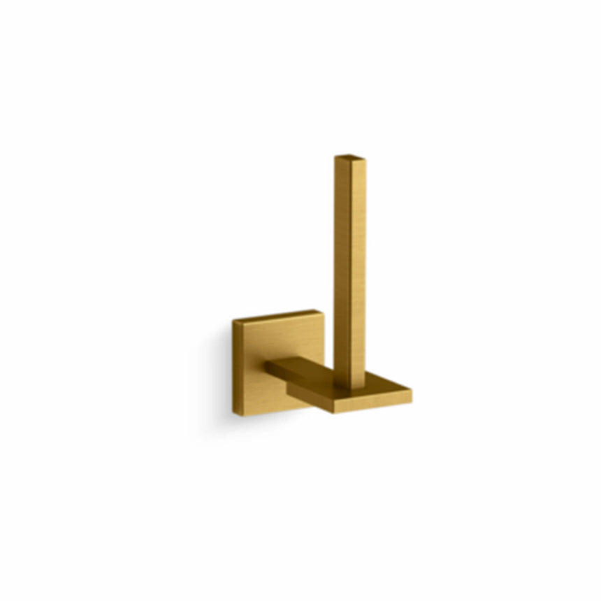 Square Vertical Toilet Tissue Holder Brushed Brass Bathroom Accessories Kohler Default Title