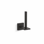 Square Vertical Toilet Tissue Holder Matte Black
