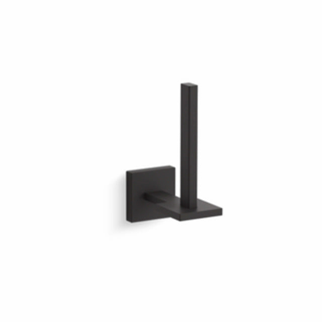 Square Vertical Toilet Tissue Holder Matte Black Bathroom Accessories Kohler Default Title