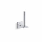 Square Vertical Toilet Tissue Holder Polished Chrome