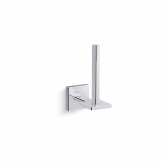 Square Vertical Toilet Tissue Holder Polished Chrome Bathroom Accessories Kohler Default Title
