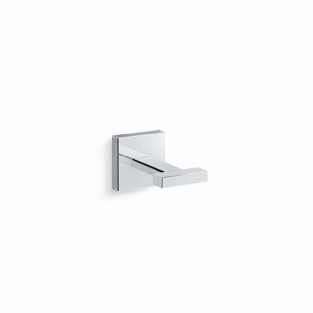 Square Robe Hook Polished Chrome Bathroom Accessories Kohler Default Title