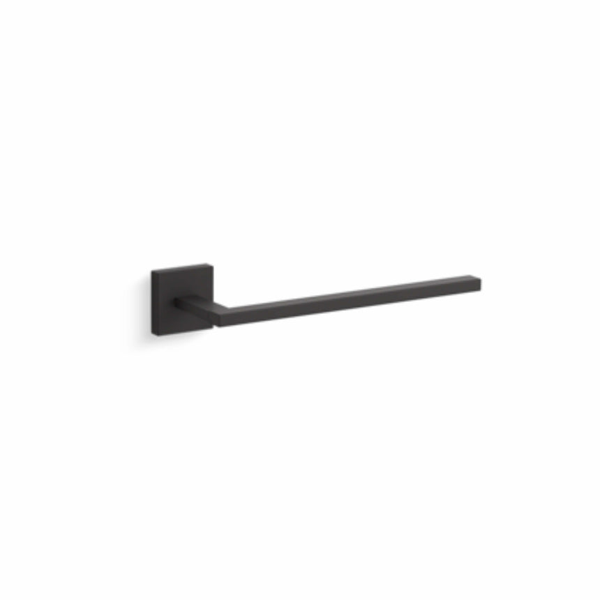 Square Towel Arm Matte Black Bathroom Accessories Kohler Default Title