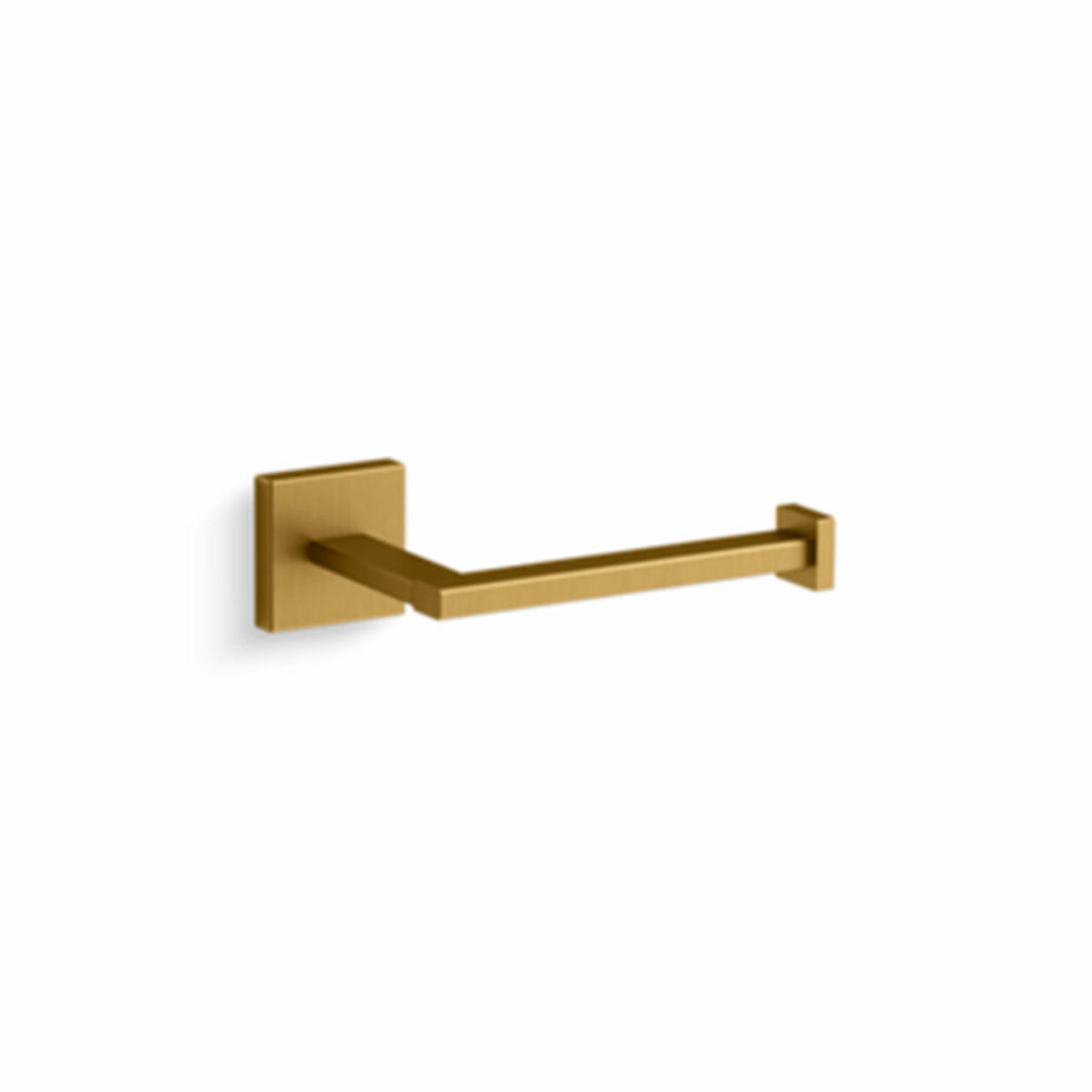 Kohler Square toilet tissue holder in brushed brass by Tilemall