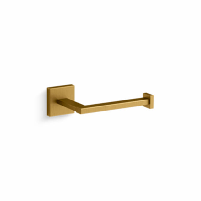 Square Toilet Tissue Holder Brushed Brass Bathroom Accessories Kohler Default Title