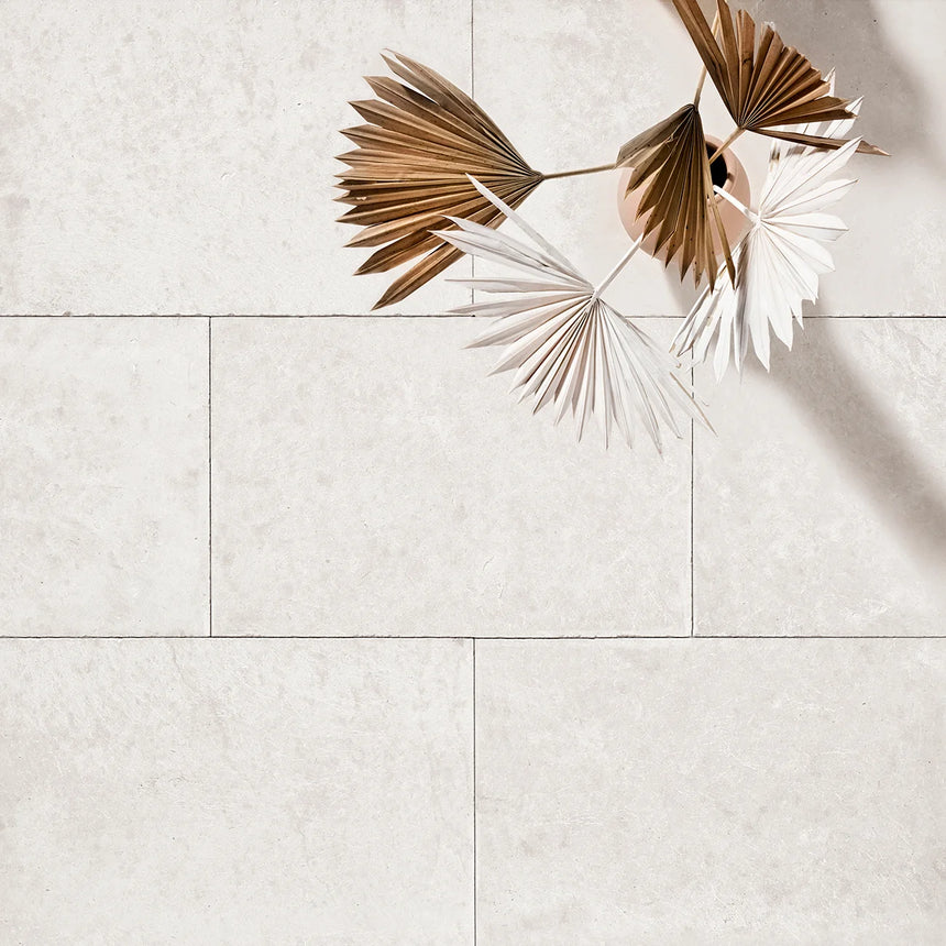 Navona Limestone natural stone surface and installation by Tilemall