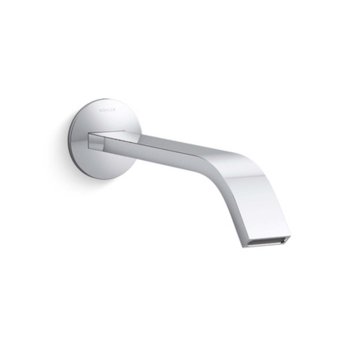 Kohler Compnents KL Components chrome wall-mounted basin spout with ribbon trim by Tilemall