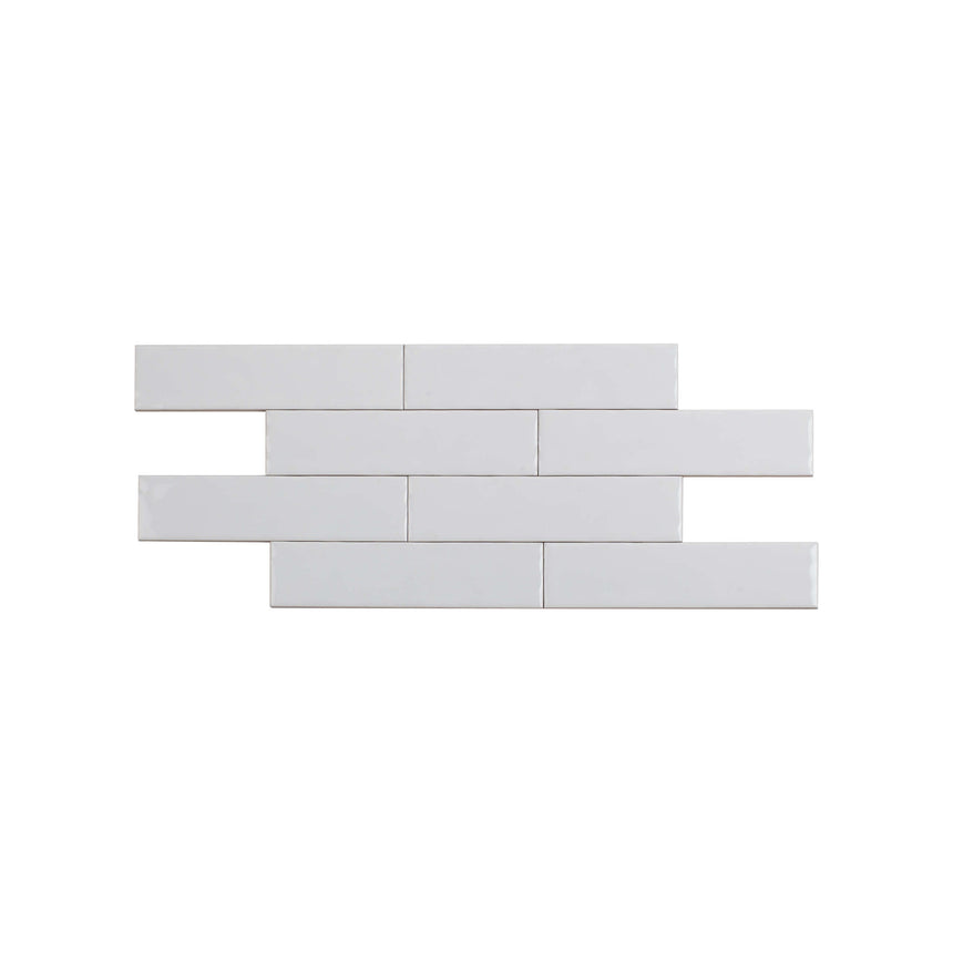 Ceramics Wave Tile 50x200 Gloss White Subway Tilemall