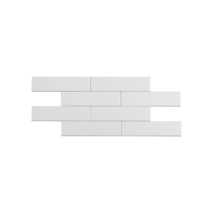 Ceramics Wave Tile 50x200 Matt White Subway Tilemall