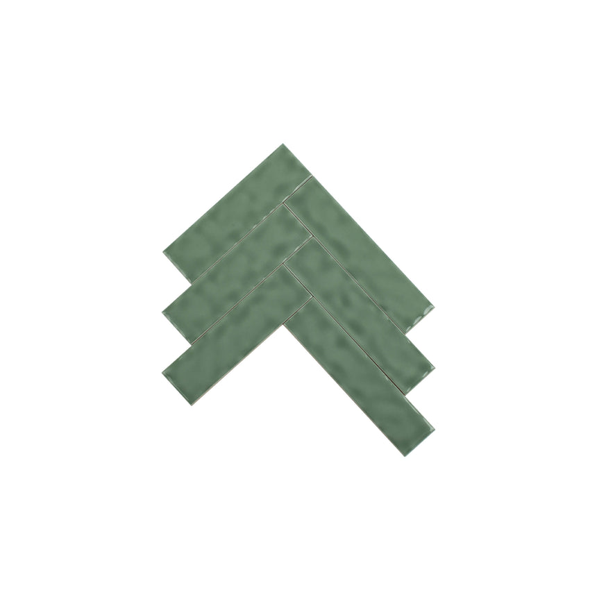 Ceramics Wave Tile 50x200 Gloss Jade Green Subway Tilemall