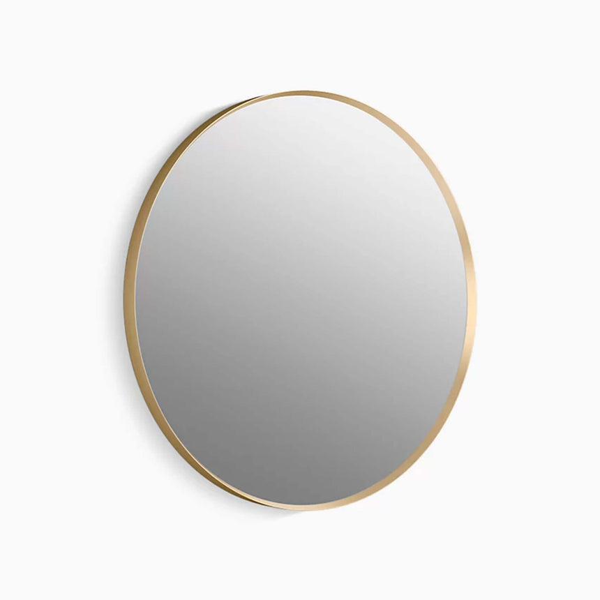 Essential Round Framed Mirror Brushed Gold Framed Mirror Kohler Default Title