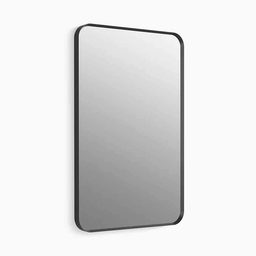 Essential Soft Rectangle Framed Mirror Matte Black Framed Mirror Kohler Default Title