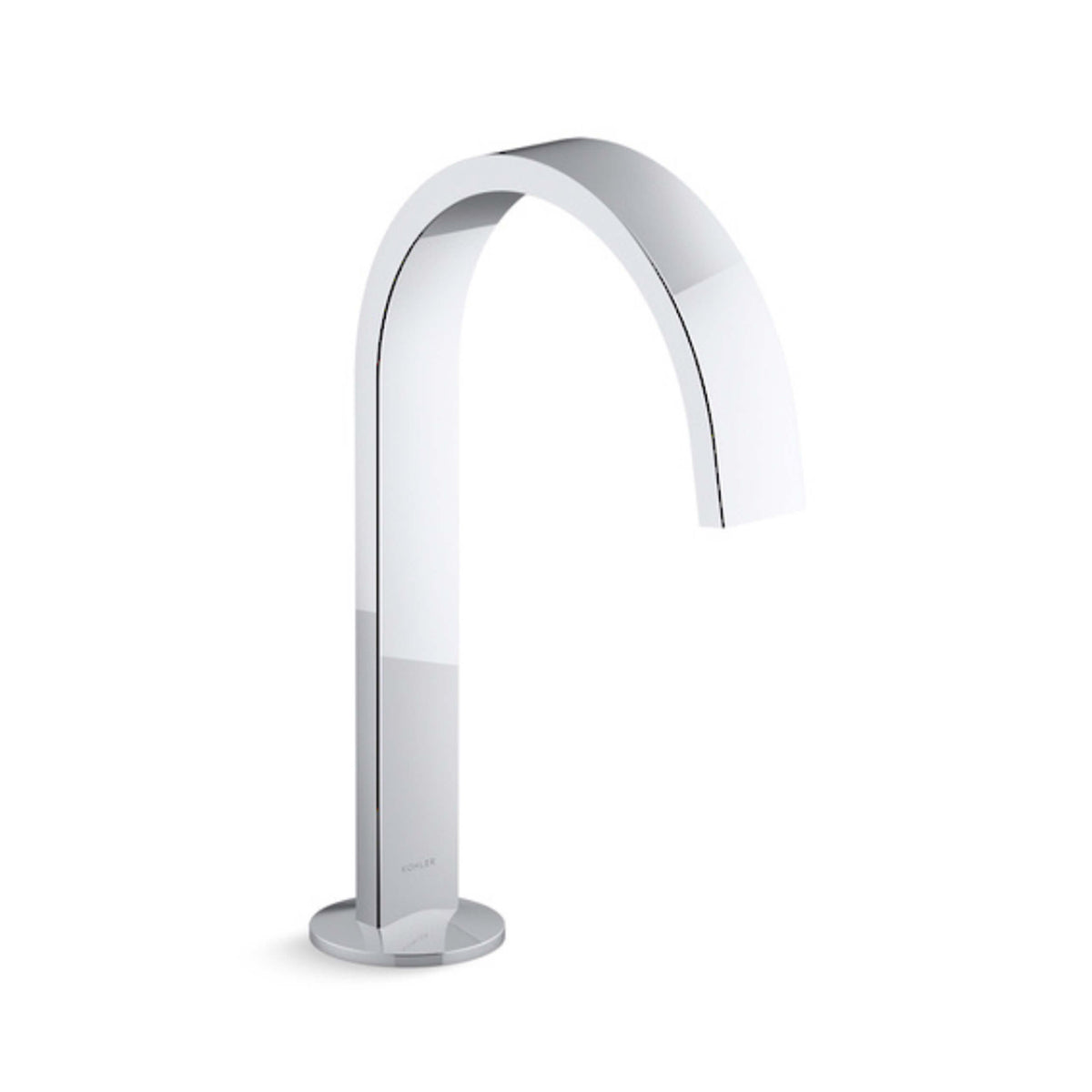 Kohler Compnents KL Components Ribbon chrome hob mount bath spout by Tilemall with curved arch spout
