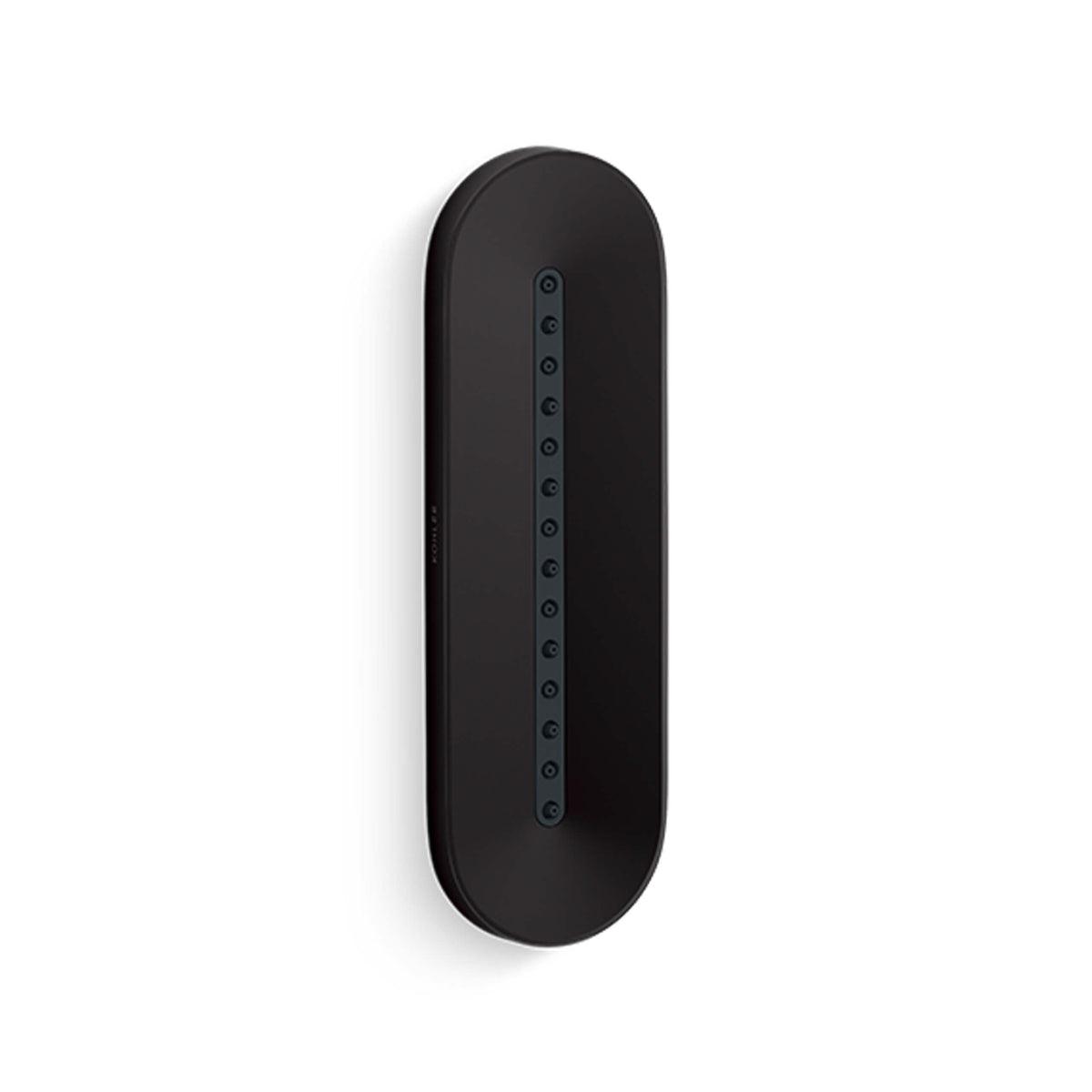 Kohler Statement matte black oblong body spray by Tilemall with vertical jet outlets