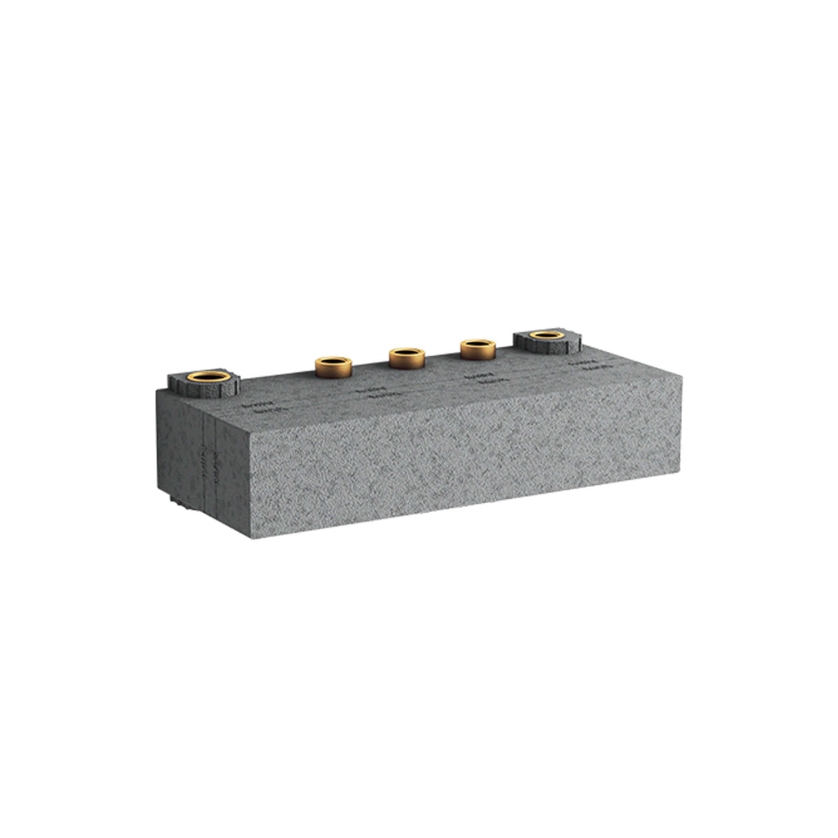 Kohler Anthem recessed thermostatic valve with four brass outlets on concrete body by Tilemall