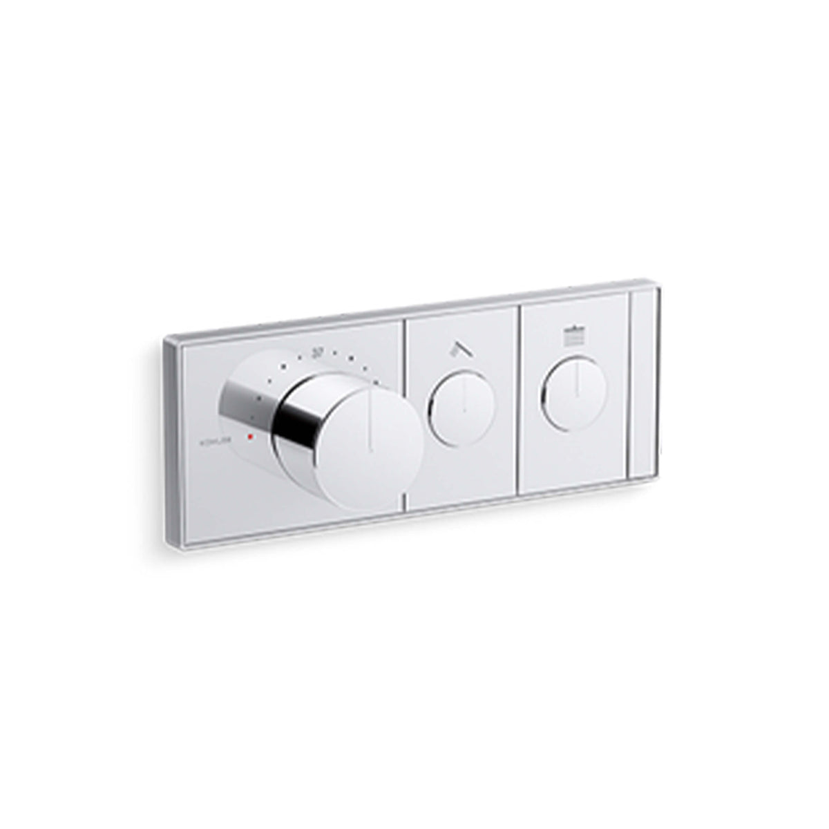 Kohler Anthem chrome recessed thermostatic shower control with two outlets by Tilemall