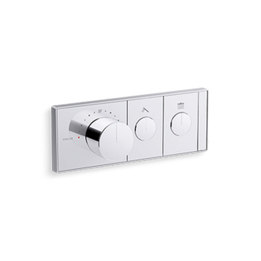 Anthem Recessed Mech Thermostatic Control with Two Outlet Chrome Shower Kohler Default Title
