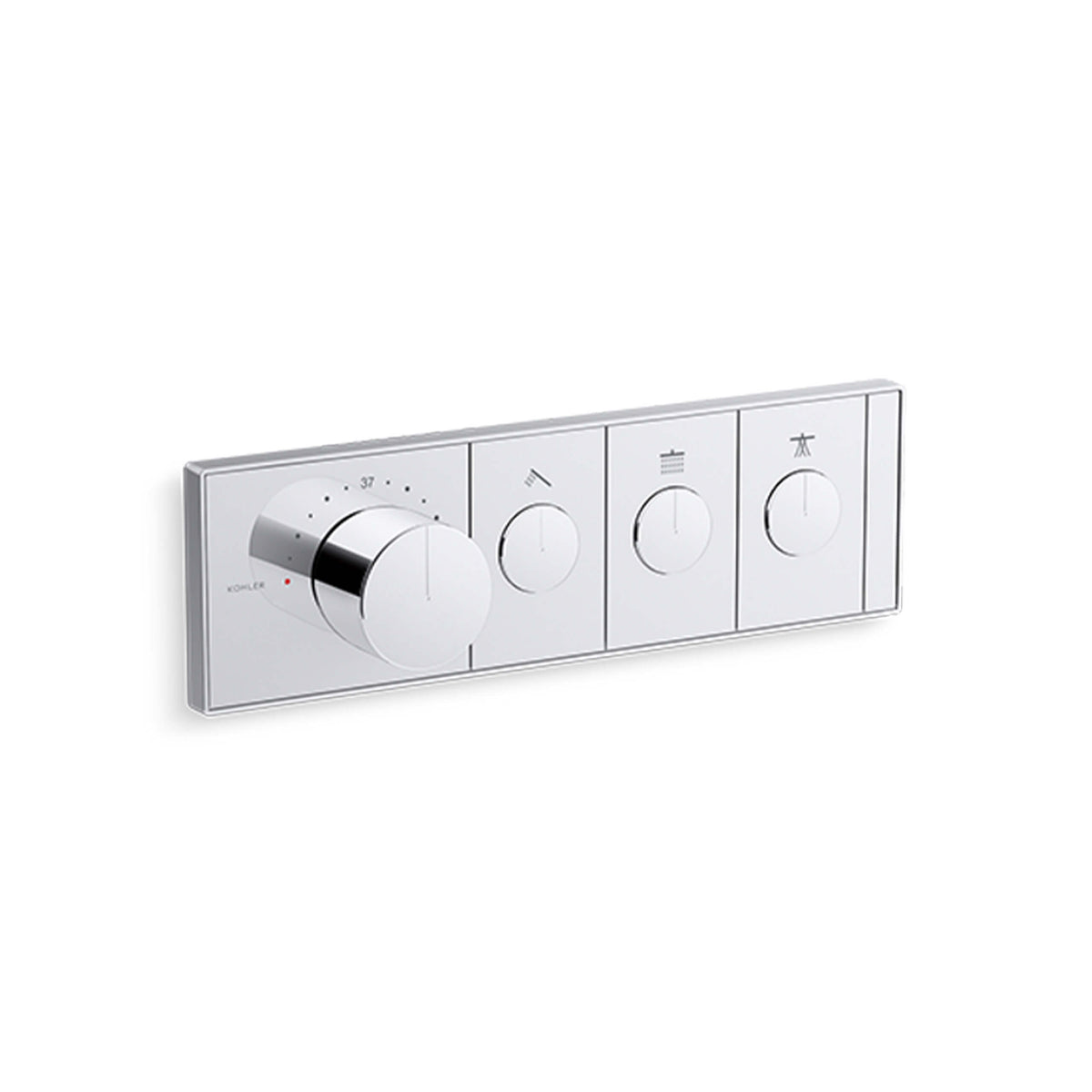Kohler Anthem chrome recessed thermostatic shower control with three outlet diverter by Tilemall