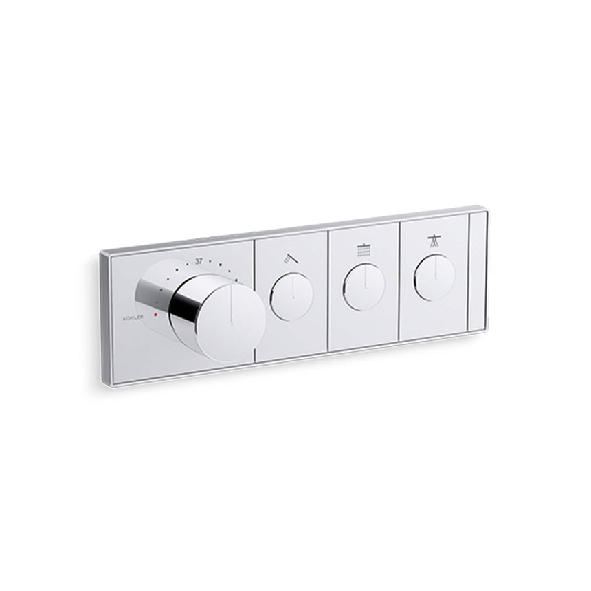 Anthem Recessed Mech Thermostatic Control with Three Outlet Chrome Shower Kohler Default Title