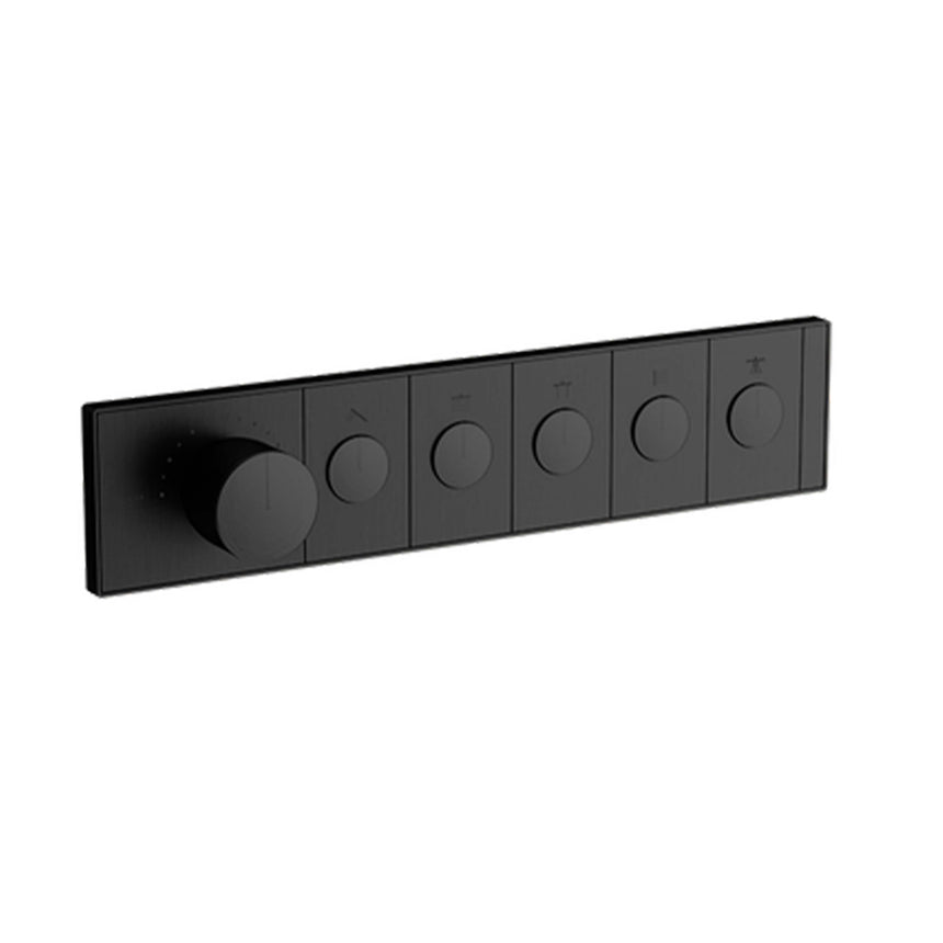 Anthem Recessed Mech Thermostatic Control with Five Outlet Matte Black Shower Kohler Default Title