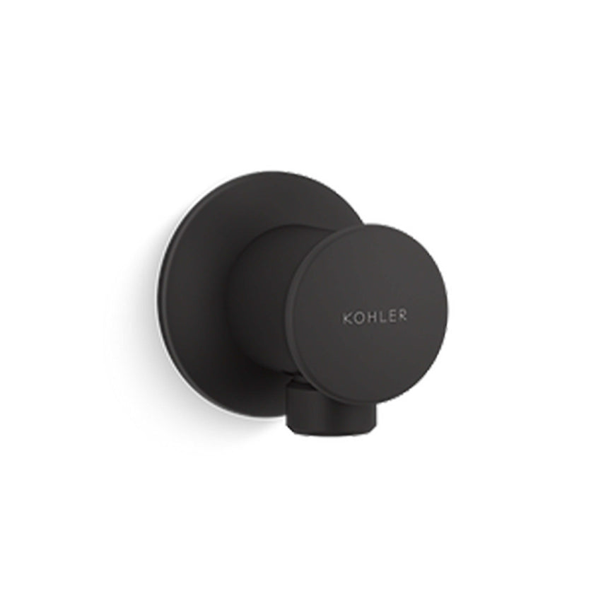 Kohler Wall Mount Water Supply Connection Elbow Round Matte Black Shower Kohler Default Title