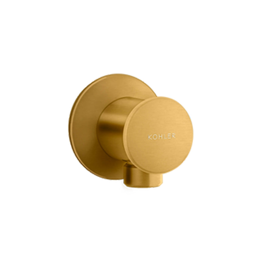 Kohler Wall Mount Water Supply Connection Elbow Round Brushed Brass Shower Kohler Default Title