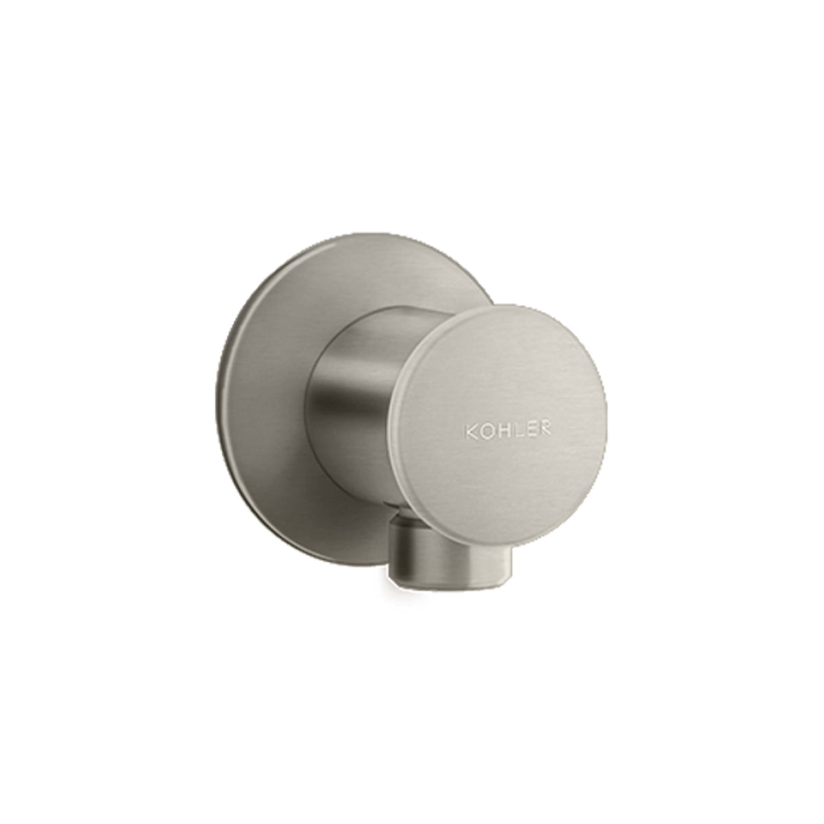 Kohler Shower brushed nickel wall mount water supply elbow with round design by Tilemall